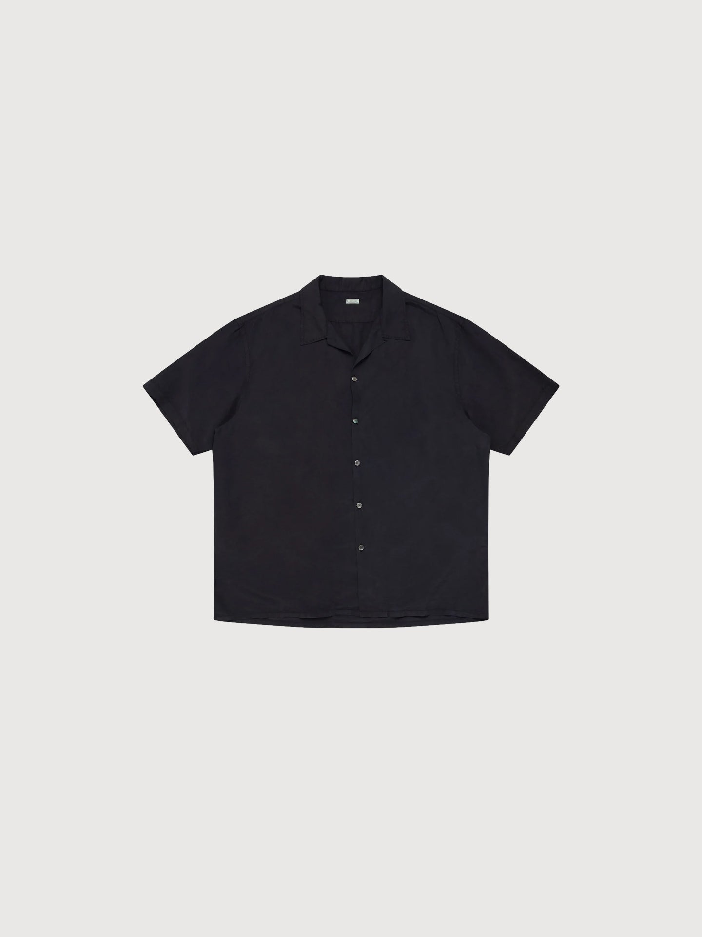 Natural Dyed Silk S/S Open Collar Shirt
