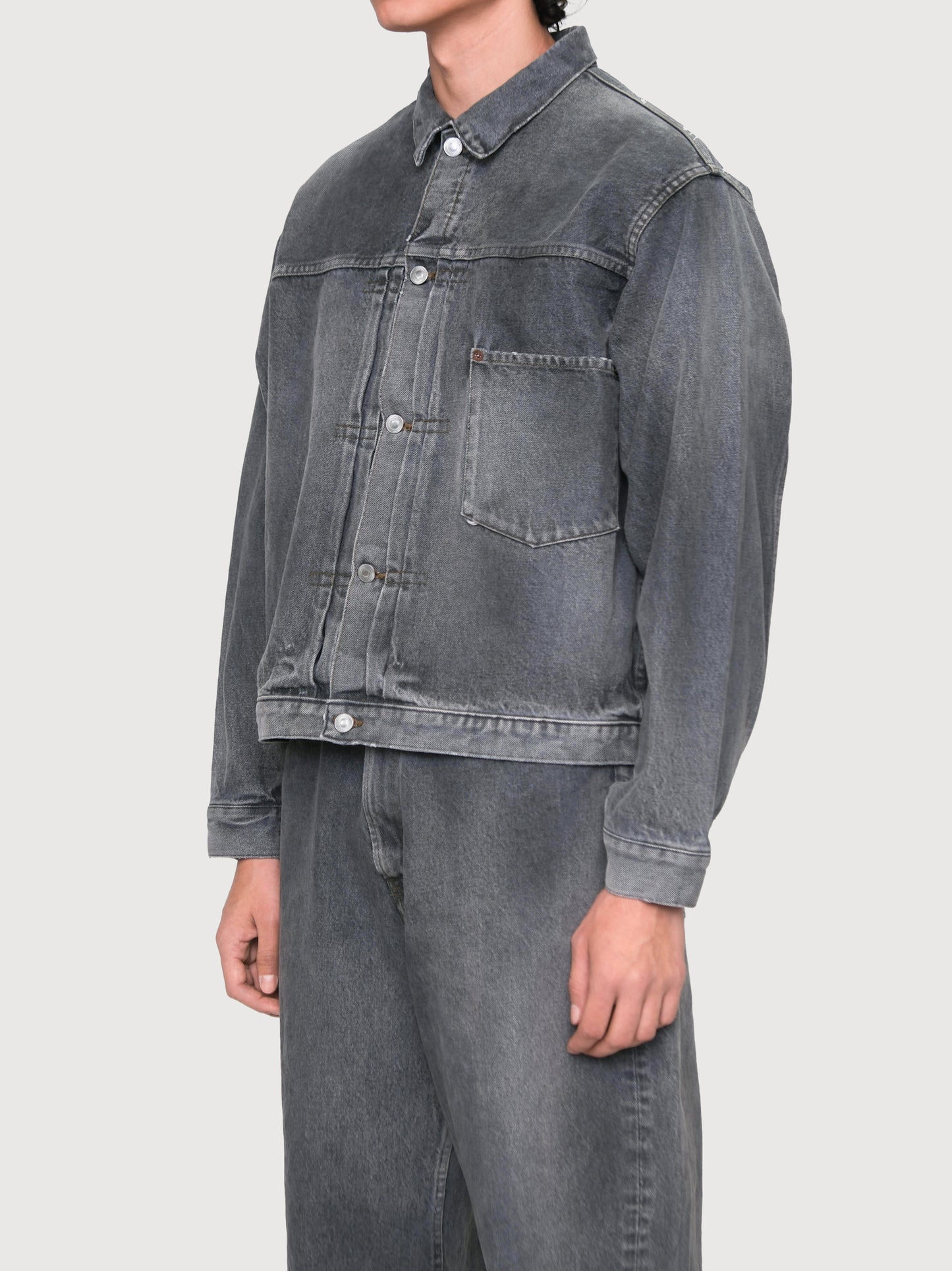 Vintage Gray Denim Jacket