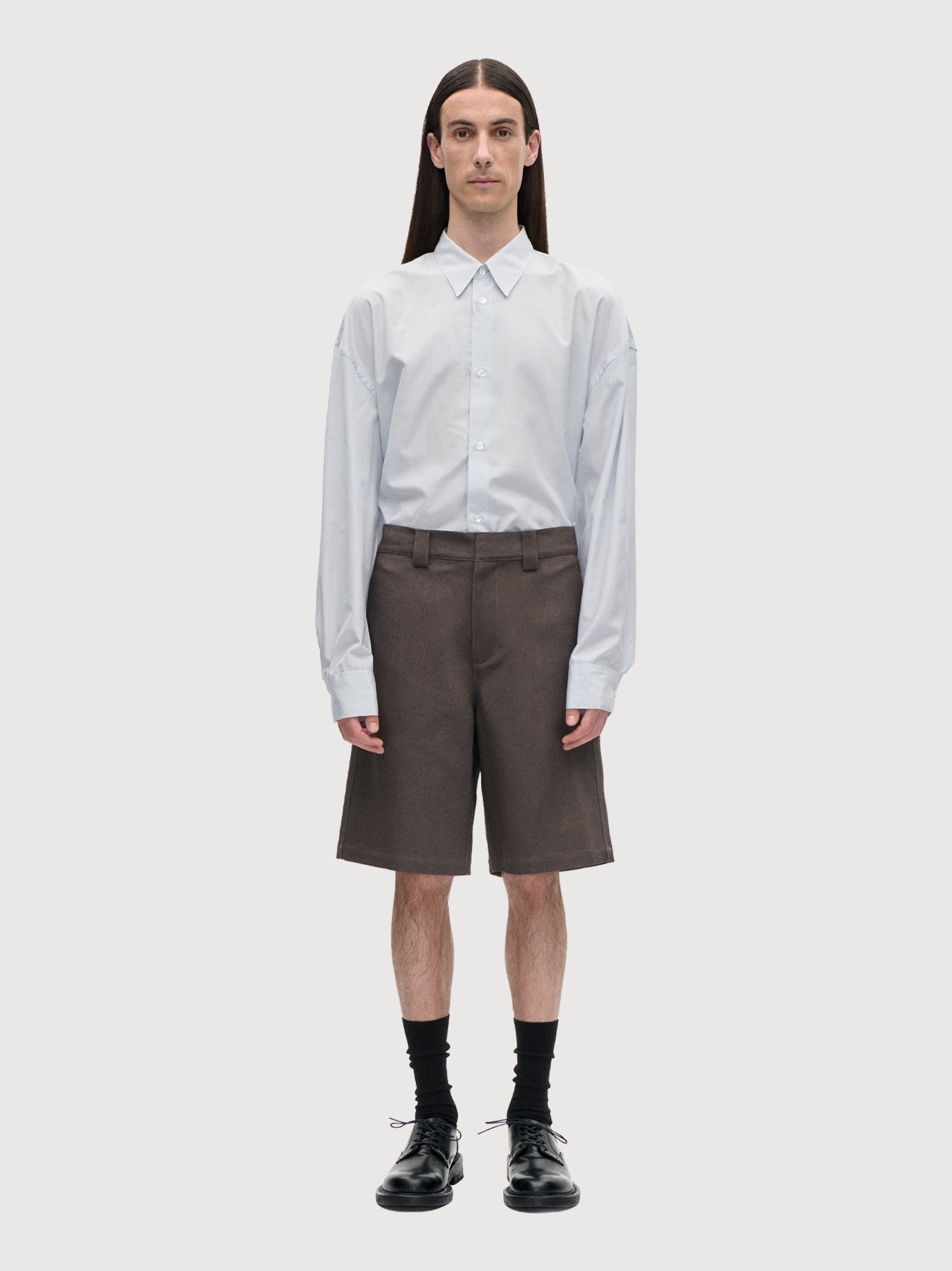 Front Shorts Wool Canvas