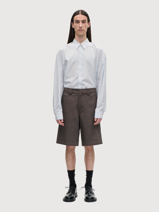 Front Shorts Wool Canvas