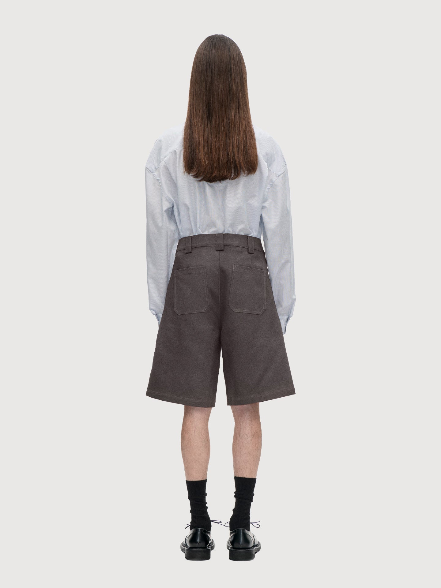 Front Shorts Wool Canvas