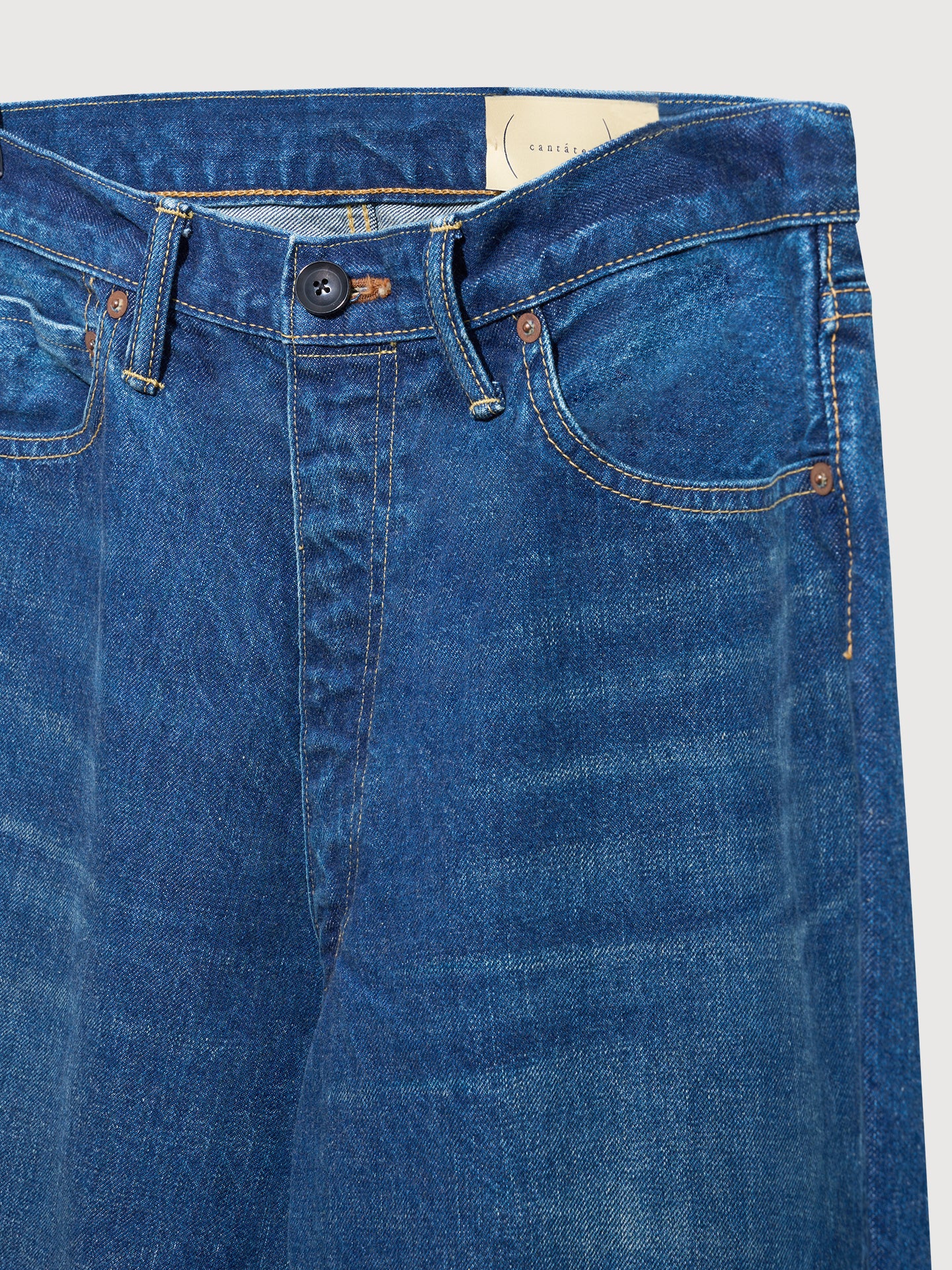Denim Straight Trousers (VINTAGE WASH)