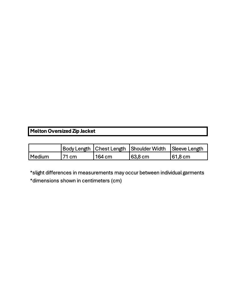 Melton Oversized Zip Jacket