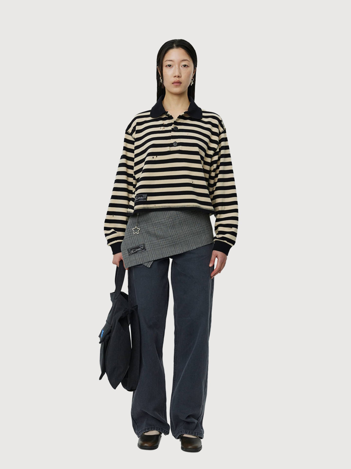 Cropped Fractured Polo