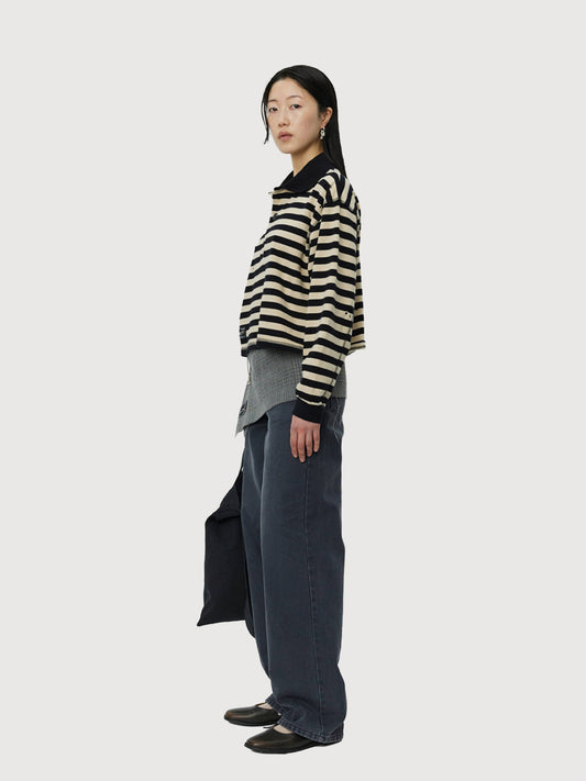 Cropped Fractured Polo