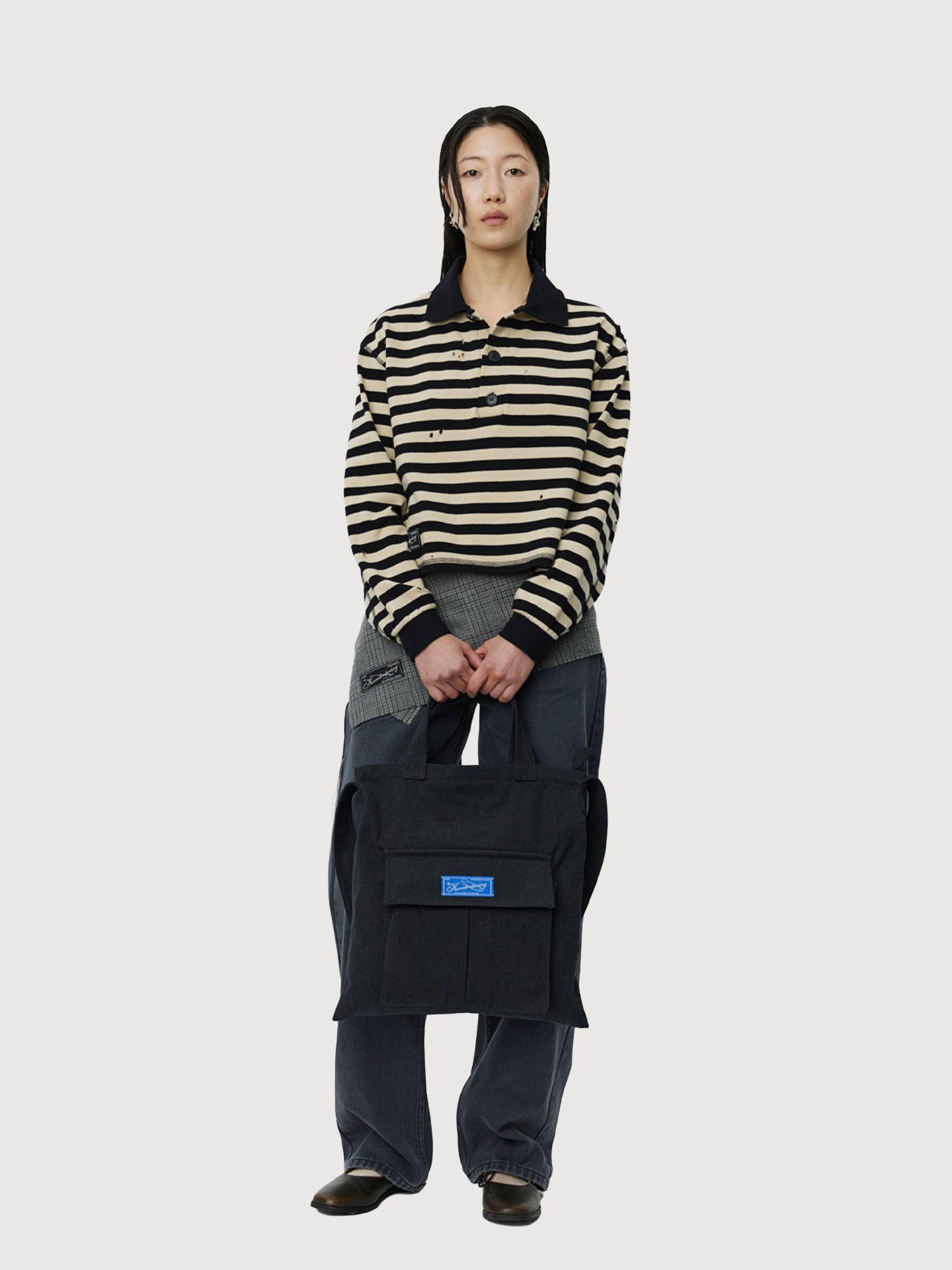 Cropped Fractured Polo