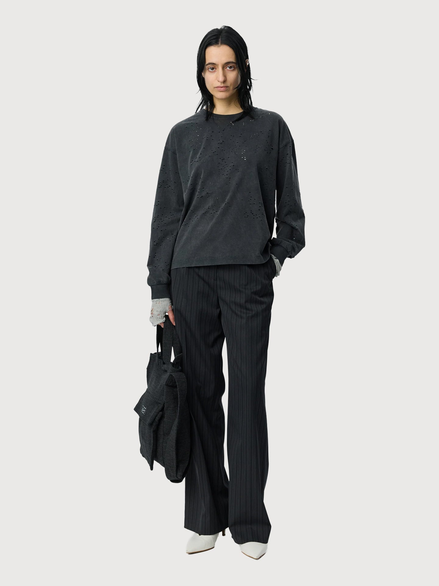 Cropped Relaxed LS Tee