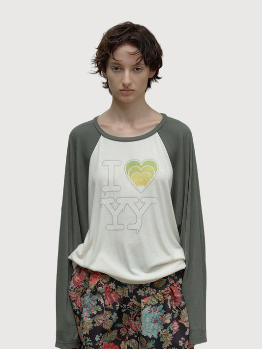 I Love YY Raglan Tee