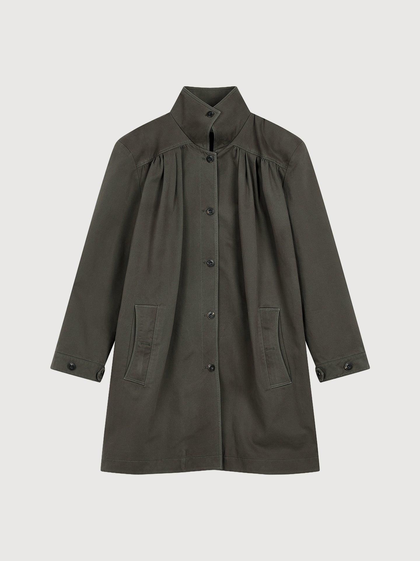 Over Shirred Top Coat