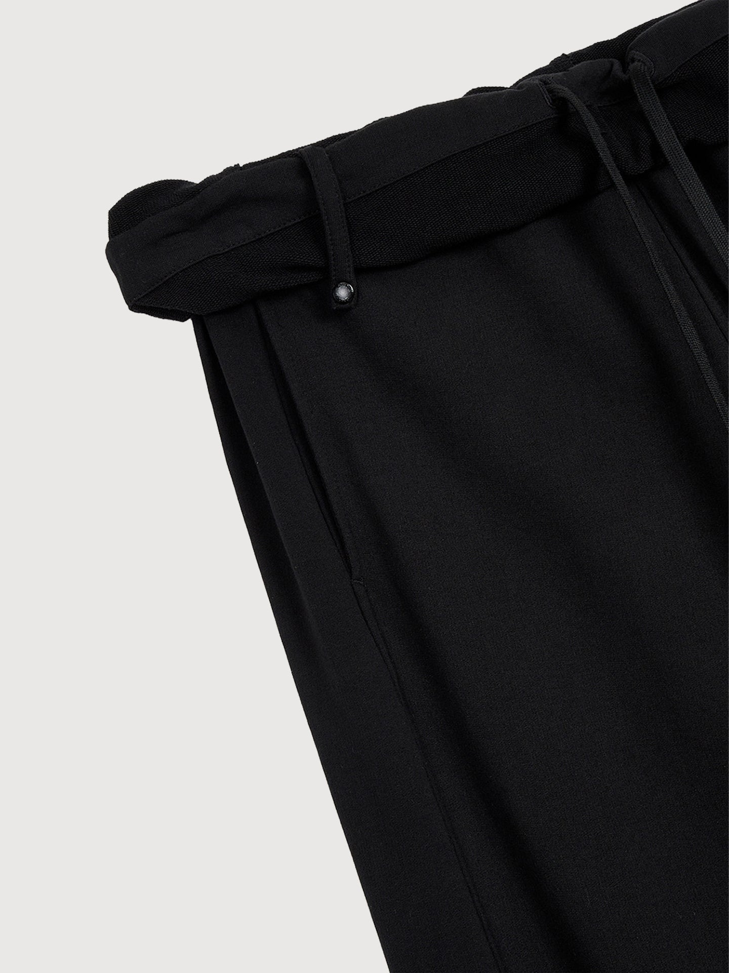 Rolled Waist Sweat Cargo Pants
