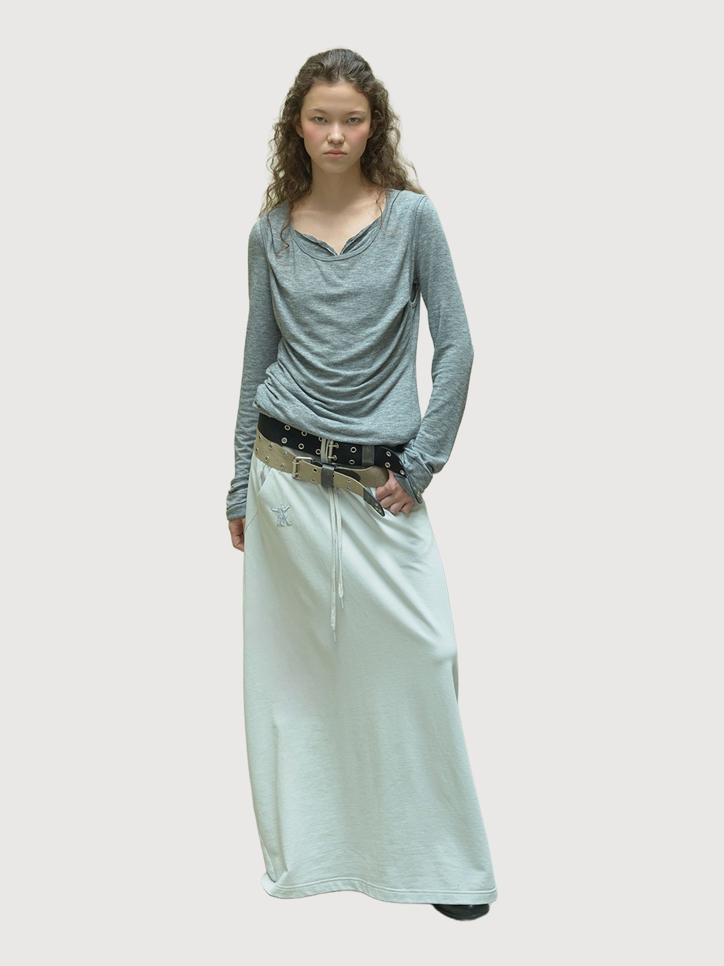 Slant Jersey Skirt