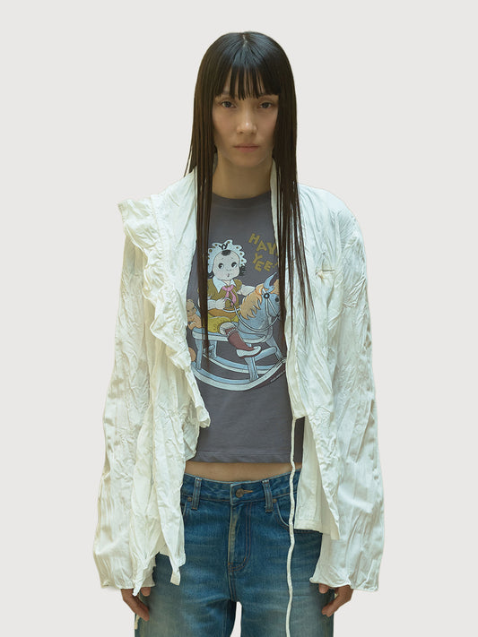Unbalanced Ruffle Blouse