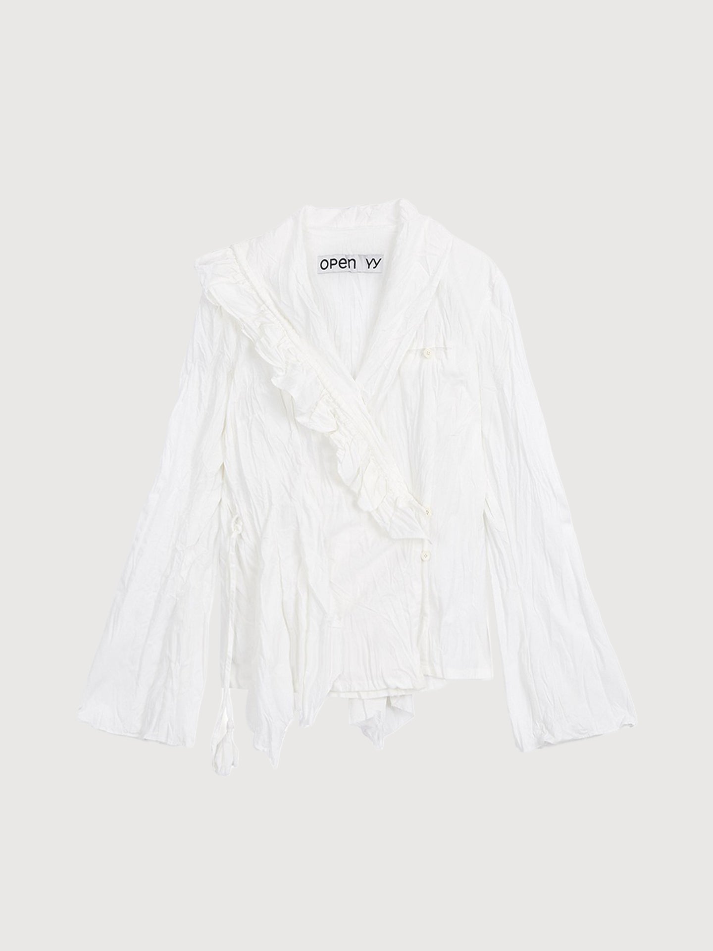 Unbalanced Ruffle Blouse