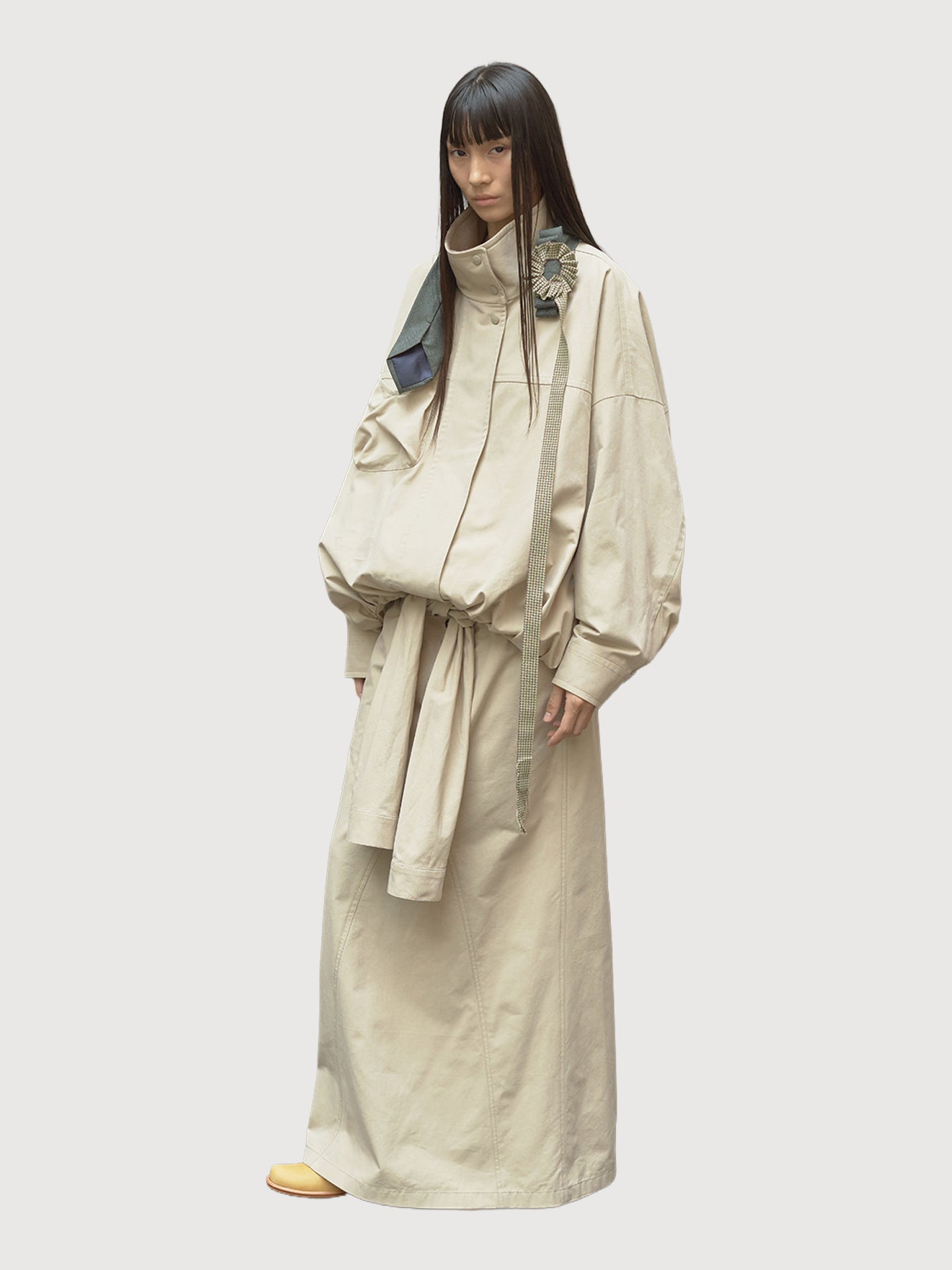 Wrap Trench Skirt