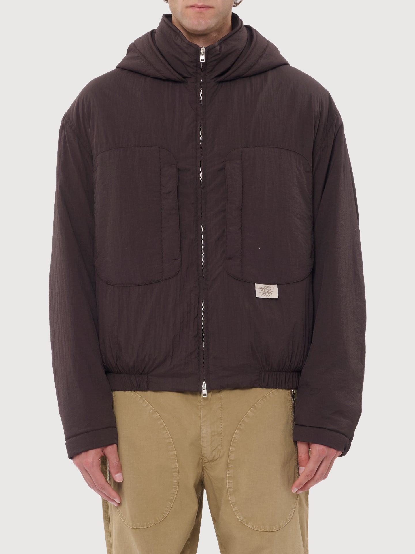 Purs Padded Nylon Hoodie Jacket