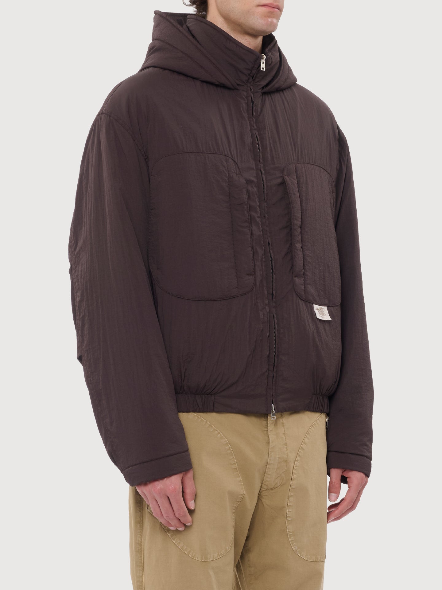 Purs Padded Nylon Hoodie Jacket