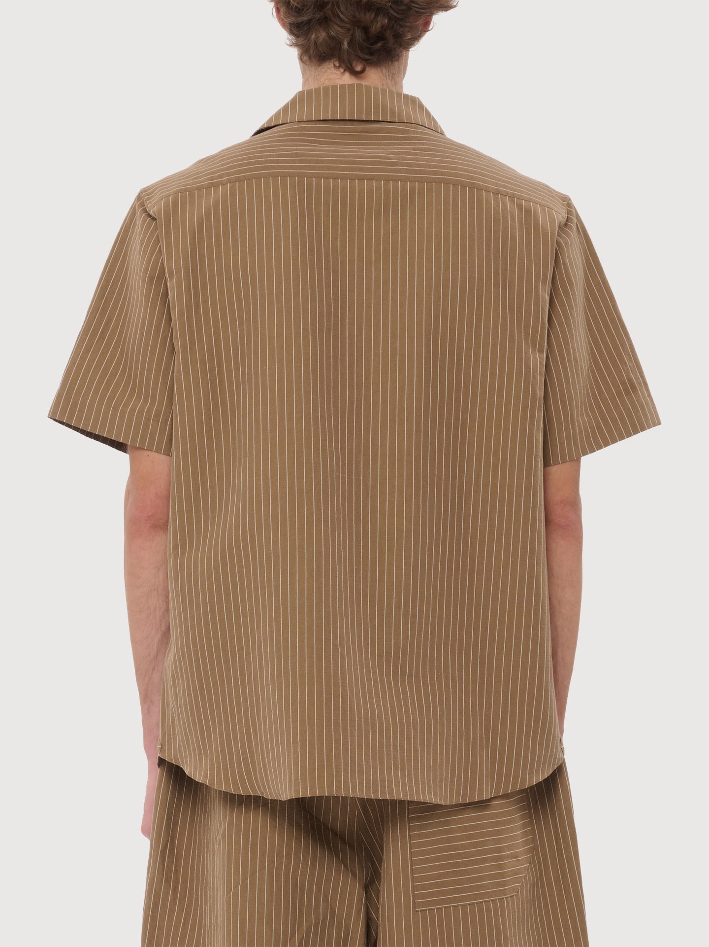 Sun Stripy Cotton Linen SS Shirt