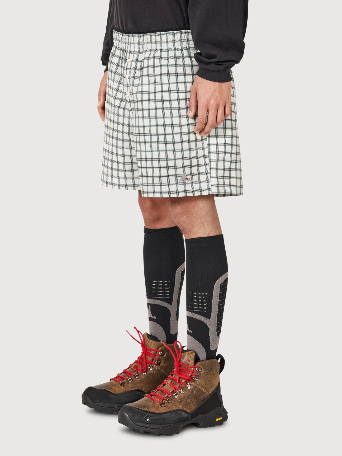 Aair Floweave Printed Check Shorts