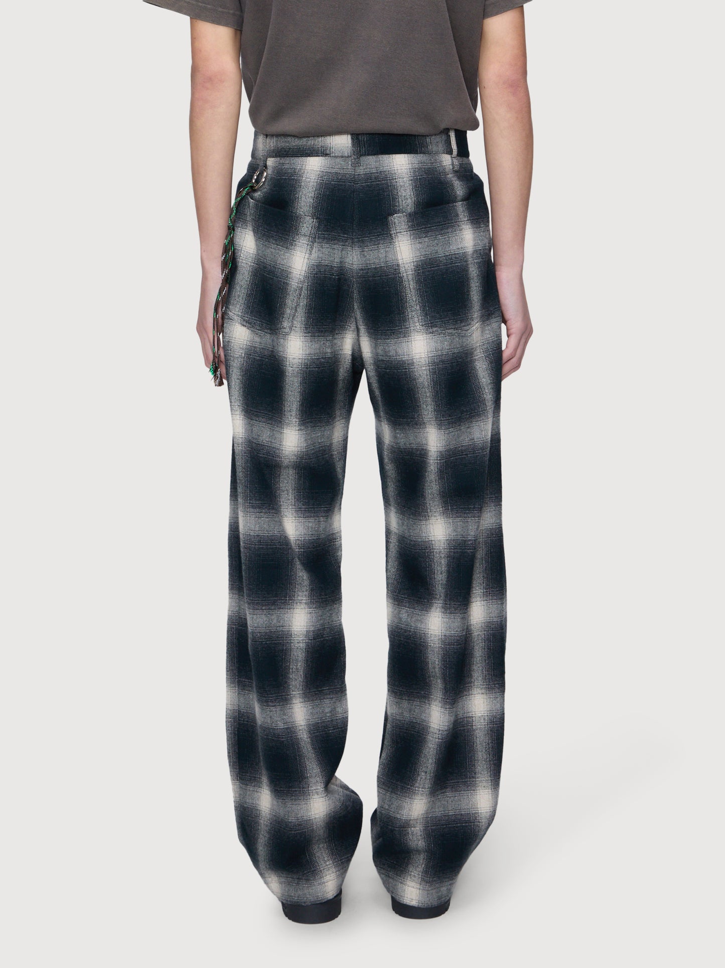 Loose Pleated Pant, Tartan Check