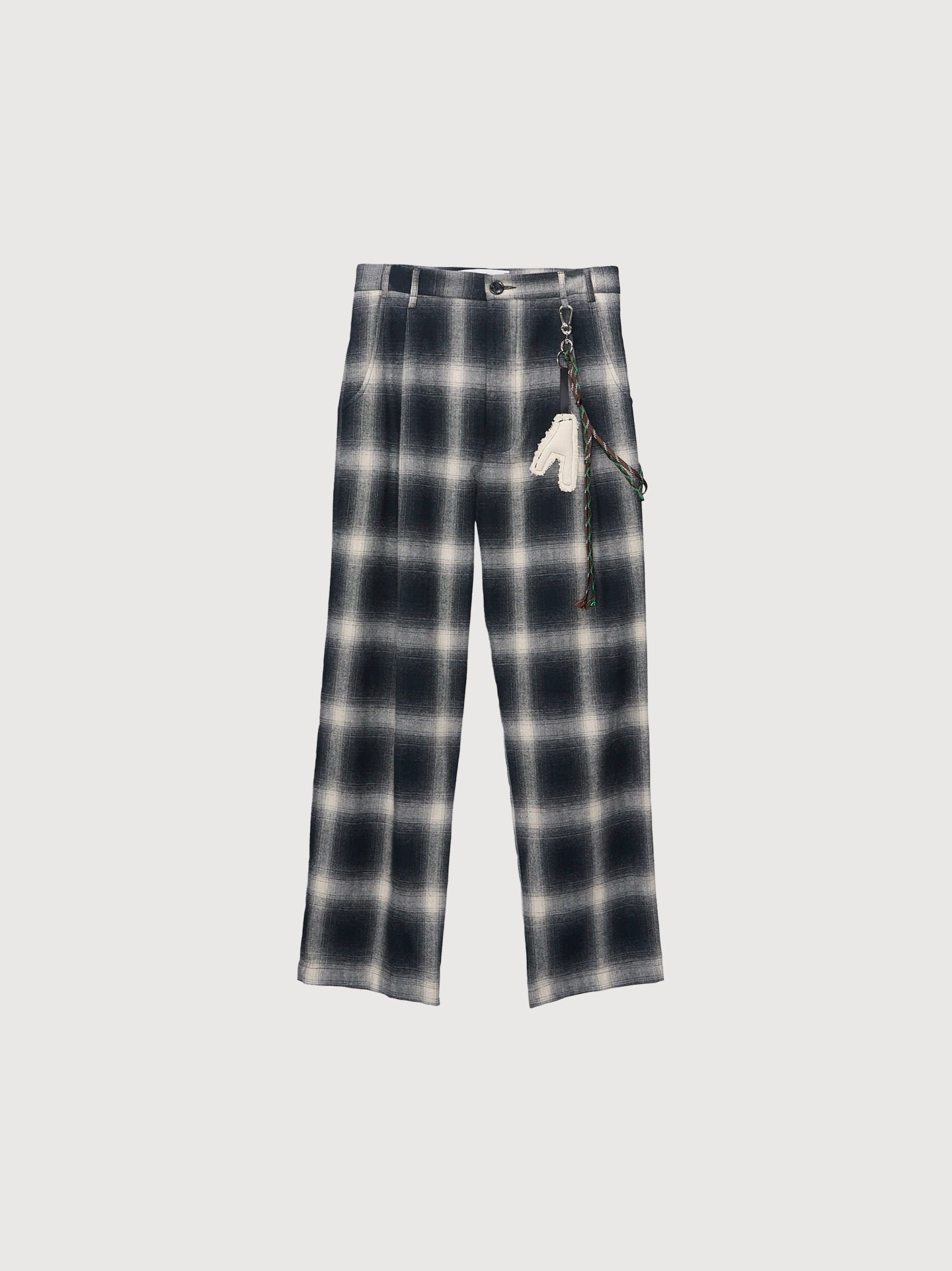 Loose Pleated Pant, Tartan Check