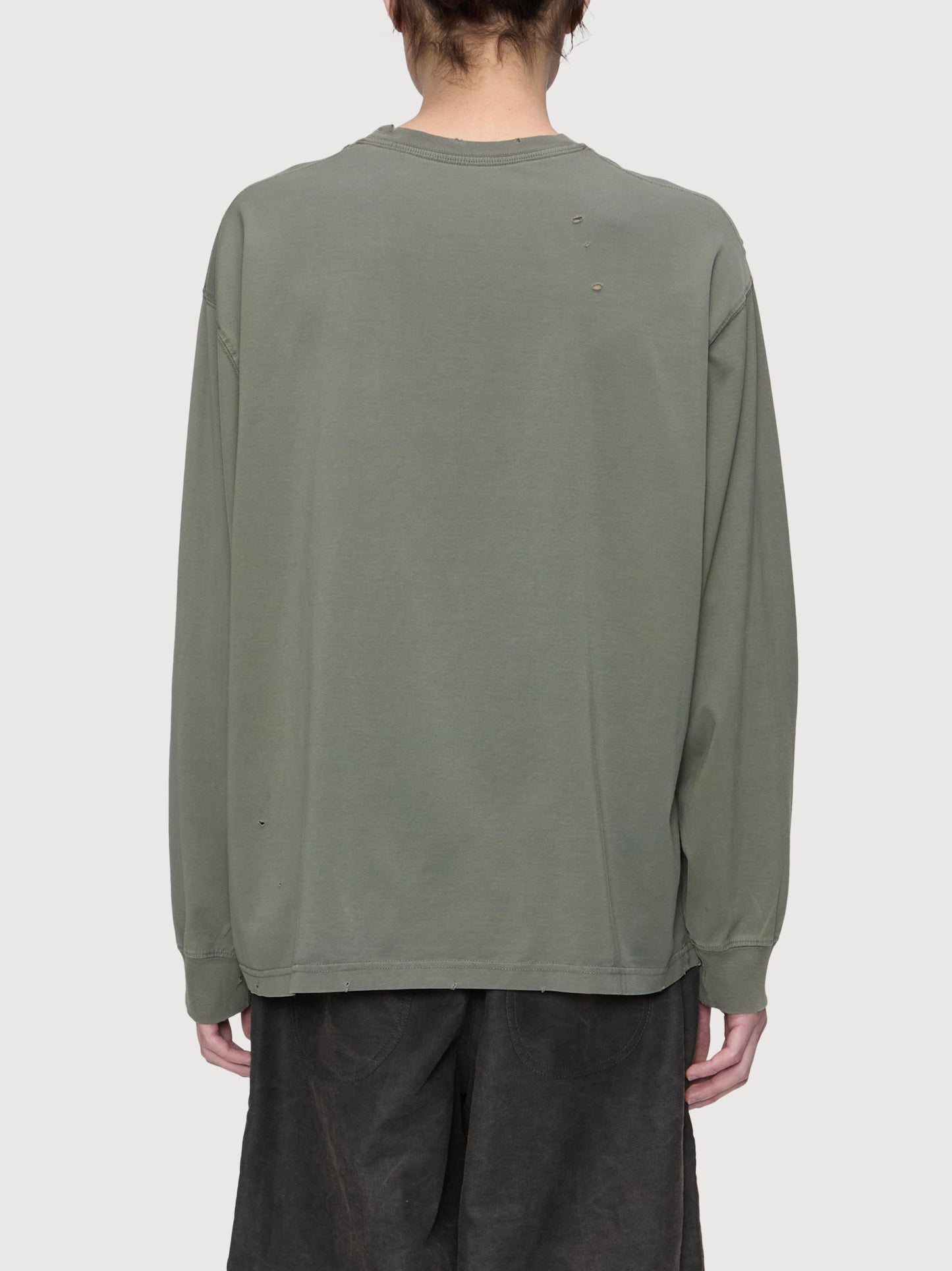 "Scribble" Oversized Crew Neck Pullover Drape
