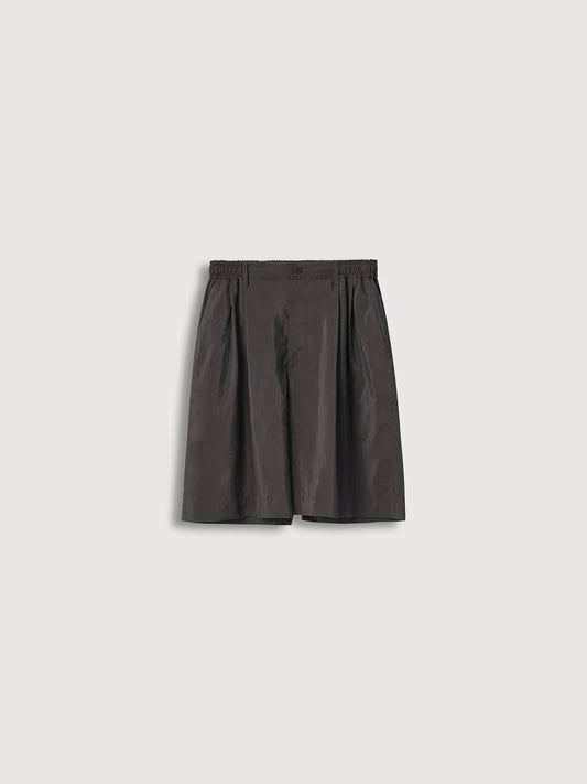 Silk Nylon Wide Easy Short Trousers