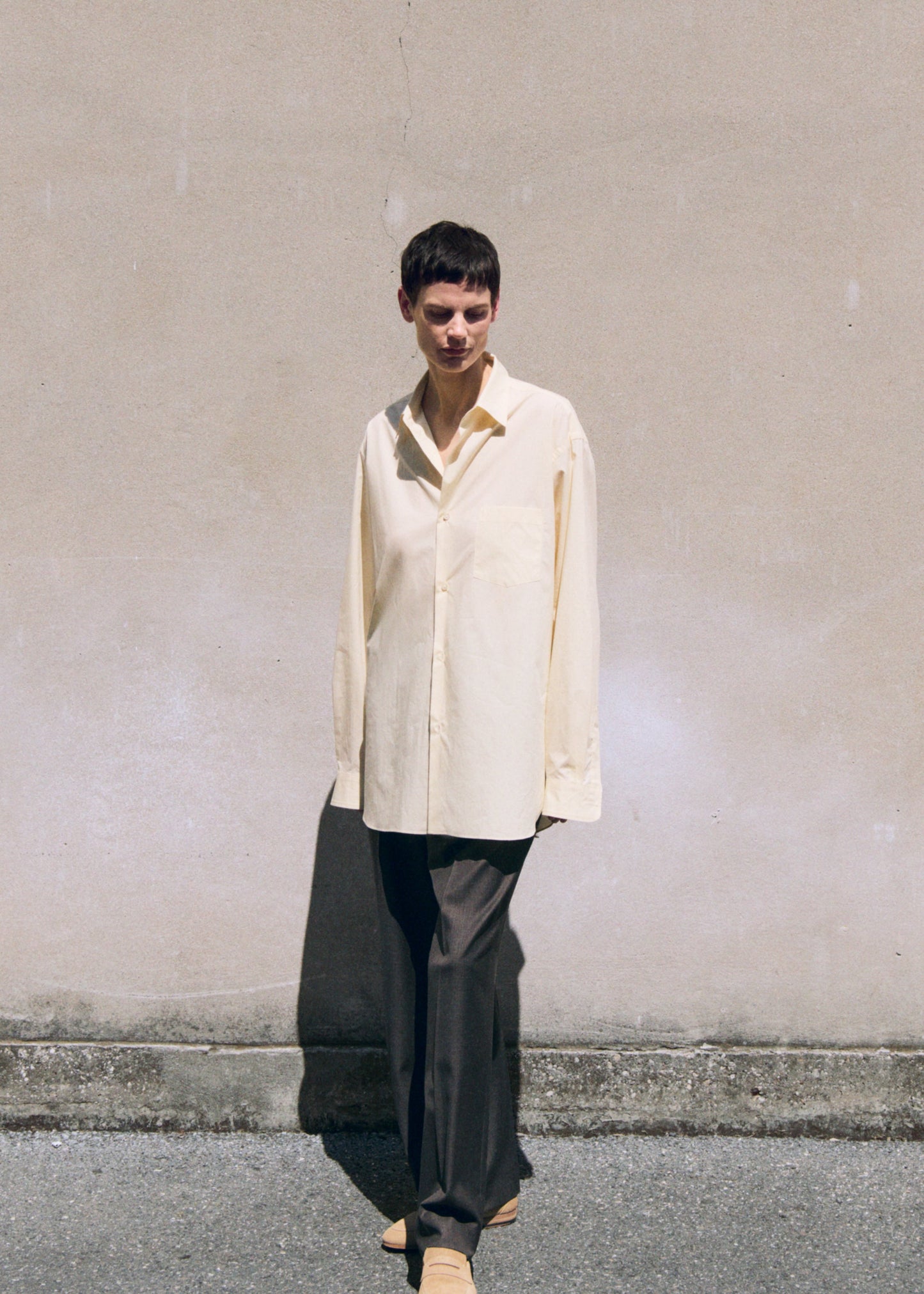 Suvin Cotton Oversized Regular Collar Shirt